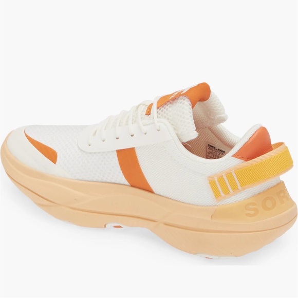 Sorel White and Orange Women's Athletic Shoes - Picture 4 of 15